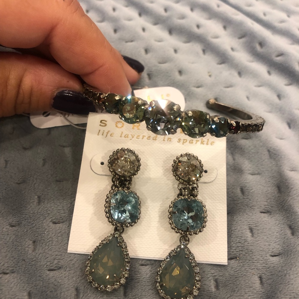 Sorrelli Three Stone "Ocean" Earring, NWT-Boutique - Picture 15 of 16